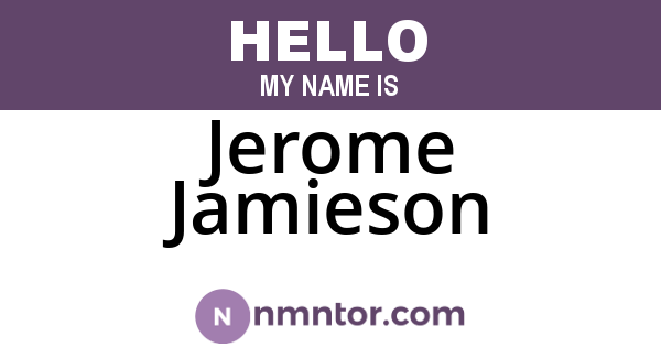 Jerome Jamieson
