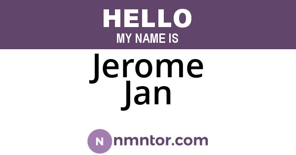 Jerome Jan
