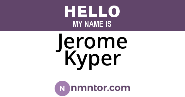 Jerome Kyper