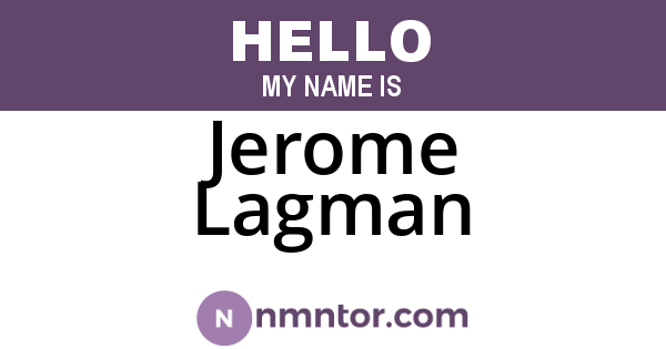 Jerome Lagman