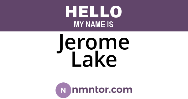 Jerome Lake