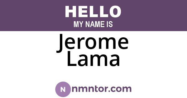 Jerome Lama