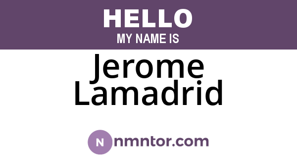 Jerome Lamadrid