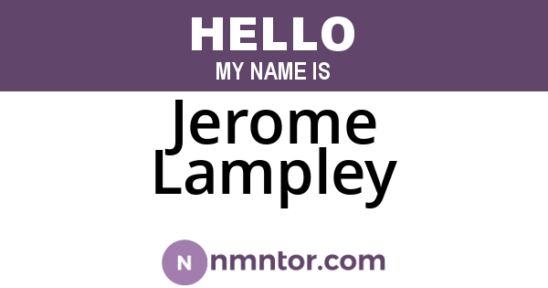 Jerome Lampley