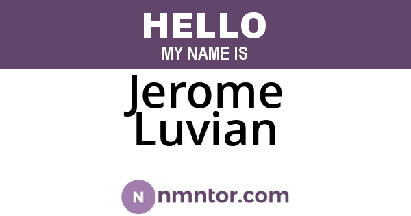 Jerome Luvian