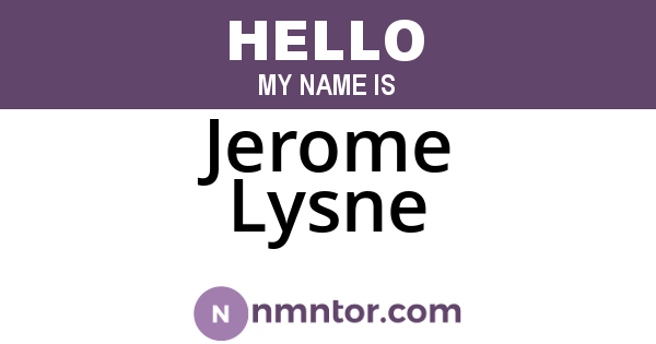 Jerome Lysne