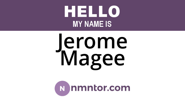 Jerome Magee