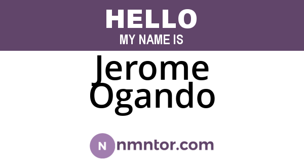 Jerome Ogando