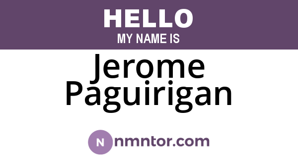 Jerome Paguirigan