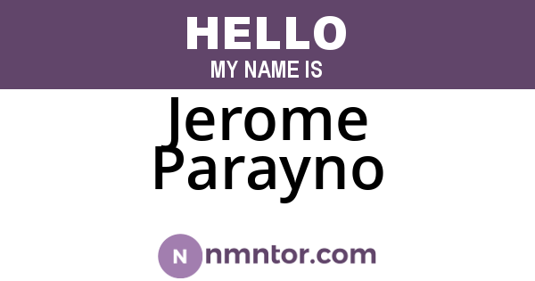 Jerome Parayno
