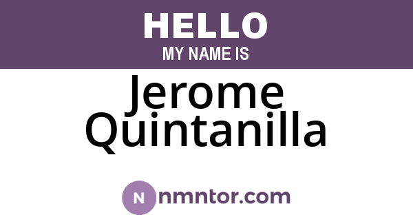 Jerome Quintanilla