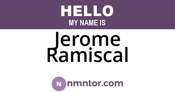 Jerome Ramiscal