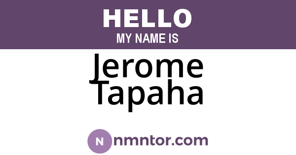 Jerome Tapaha