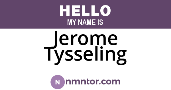 Jerome Tysseling