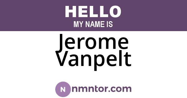 Jerome Vanpelt