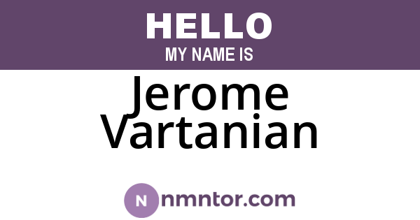 Jerome Vartanian