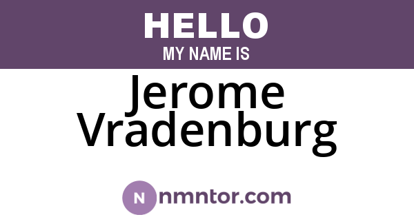 Jerome Vradenburg