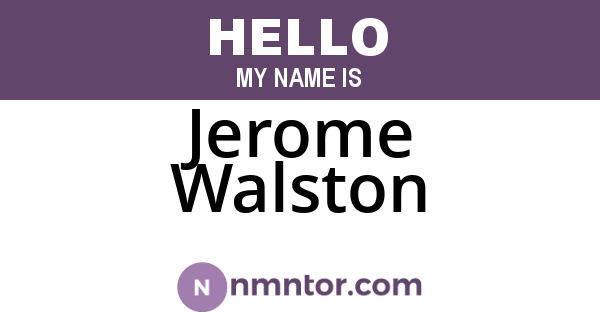 Jerome Walston