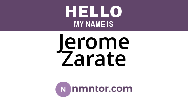 Jerome Zarate