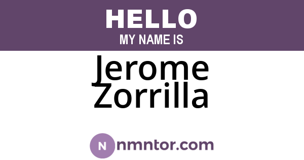 Jerome Zorrilla