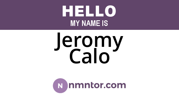 Jeromy Calo