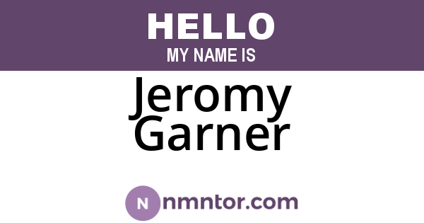 Jeromy Garner