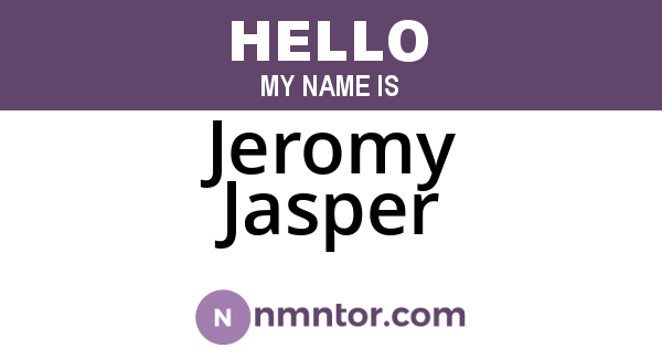 Jeromy Jasper