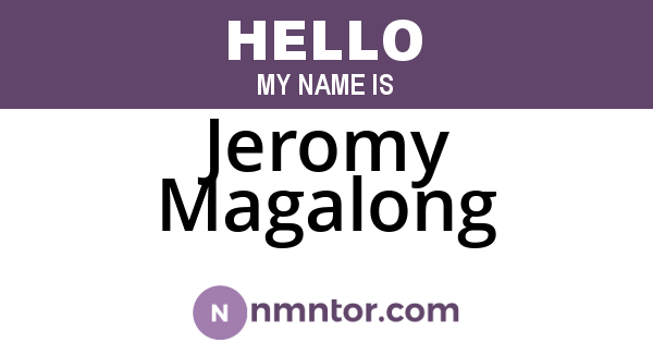 Jeromy Magalong
