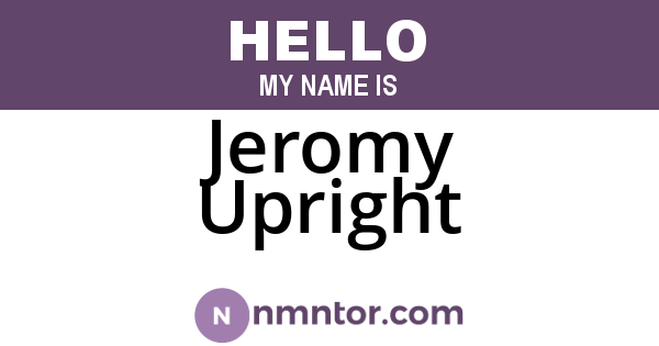 Jeromy Upright