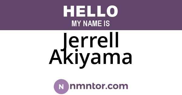 Jerrell Akiyama