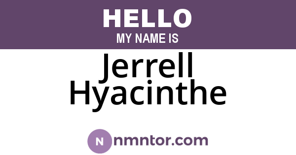 Jerrell Hyacinthe
