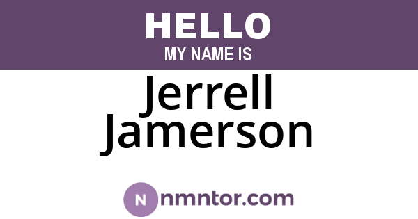 Jerrell Jamerson