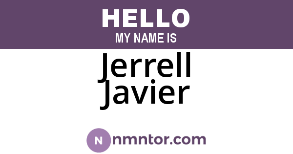 Jerrell Javier