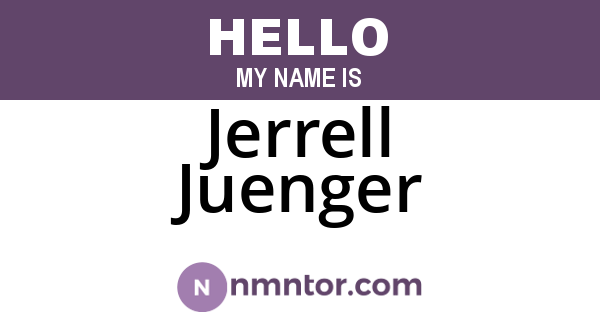 Jerrell Juenger
