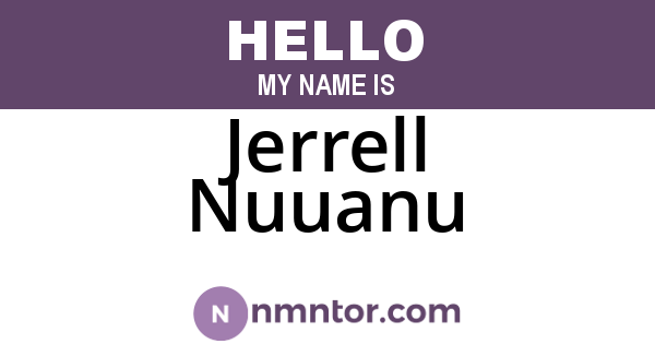 Jerrell Nuuanu