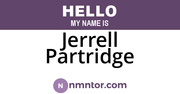 Jerrell Partridge