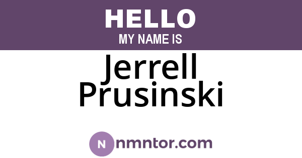 Jerrell Prusinski