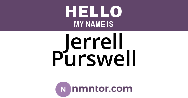 Jerrell Purswell