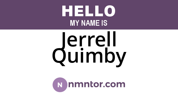 Jerrell Quimby
