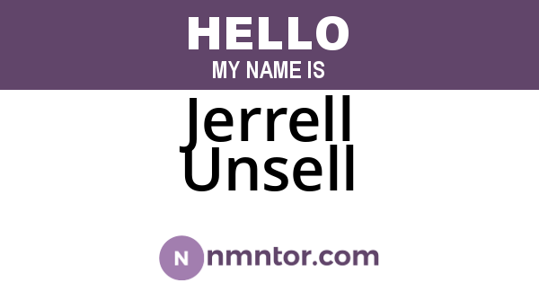 Jerrell Unsell