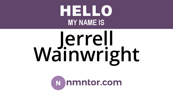 Jerrell Wainwright