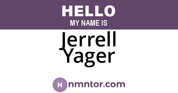 Jerrell Yager