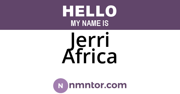 Jerri Africa