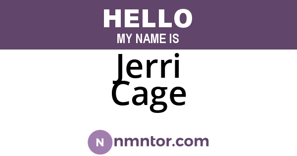 Jerri Cage