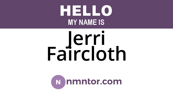 Jerri Faircloth