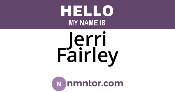Jerri Fairley