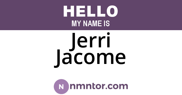 Jerri Jacome