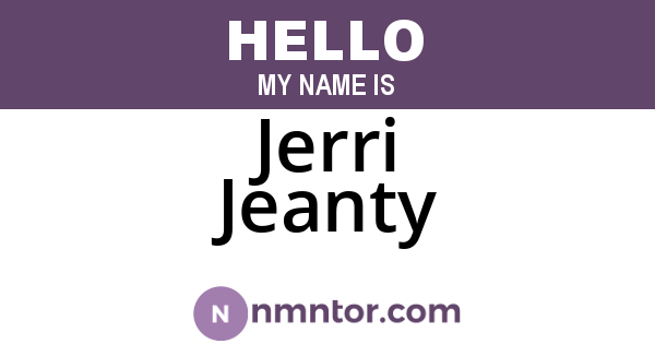 Jerri Jeanty