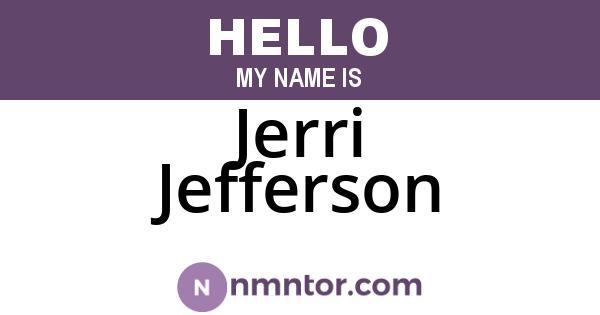 Jerri Jefferson