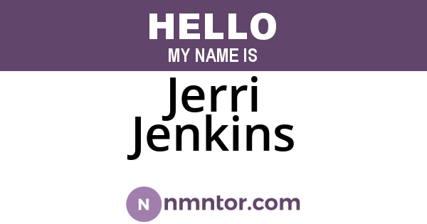 Jerri Jenkins